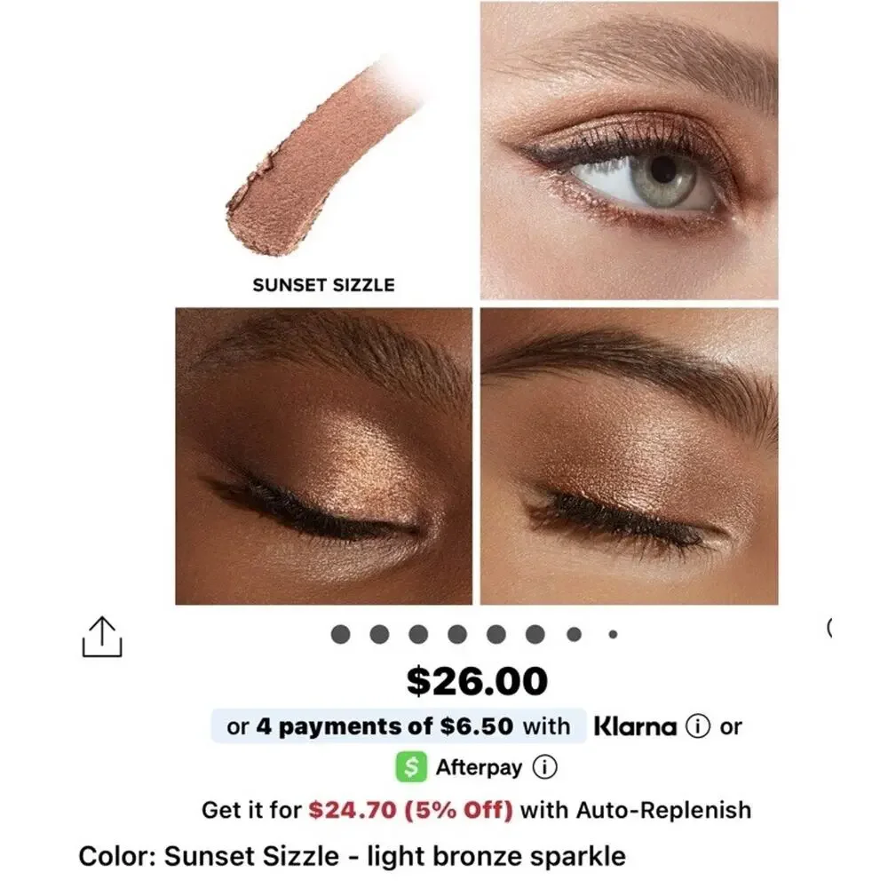 TOO FACED Quickie Queen Cream Eye Shadow Stick SUNSET SIZZLE 1.5 g / .05 oz NIB